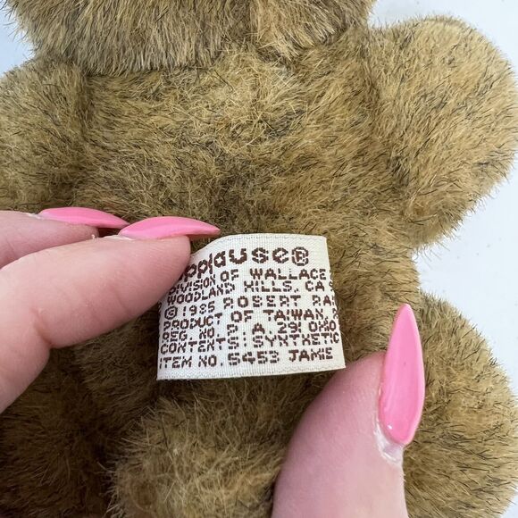 Robert Raikes 9” 5453 Jamie Brown Teddy Bear Applause Carved Wood Face Jointed - Picture 8 of 10